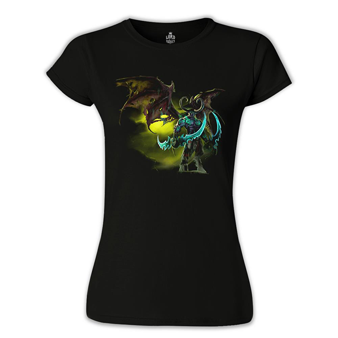 World of Warcraft - Illidan Stormrage Siyah Bayan Tshirt