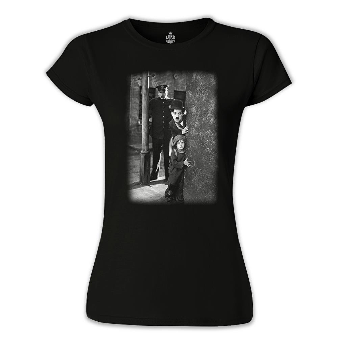 Charlie Chaplin Siyah Bayan Tshirt