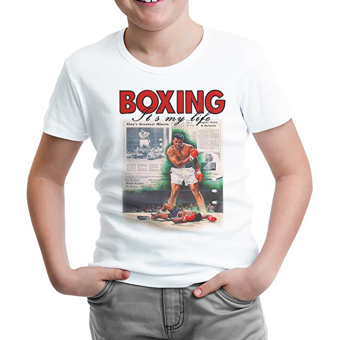 Muhammad Ali - My Life Beyaz Çocuk Tshirt