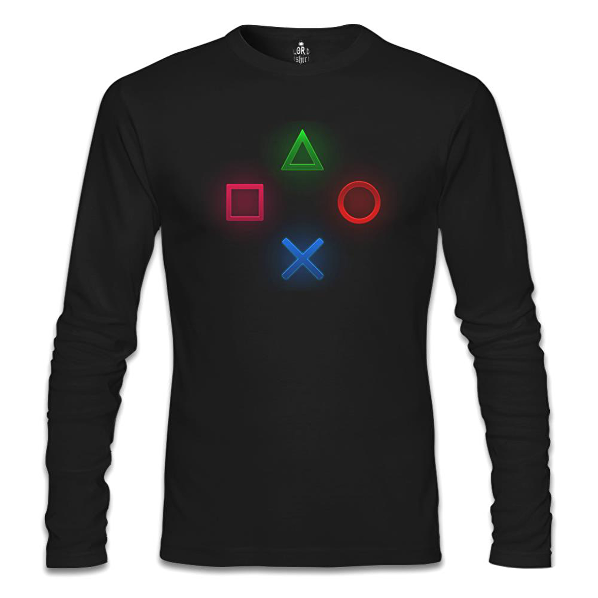 Play Buttons Siyah Erkek Sweatshirt
