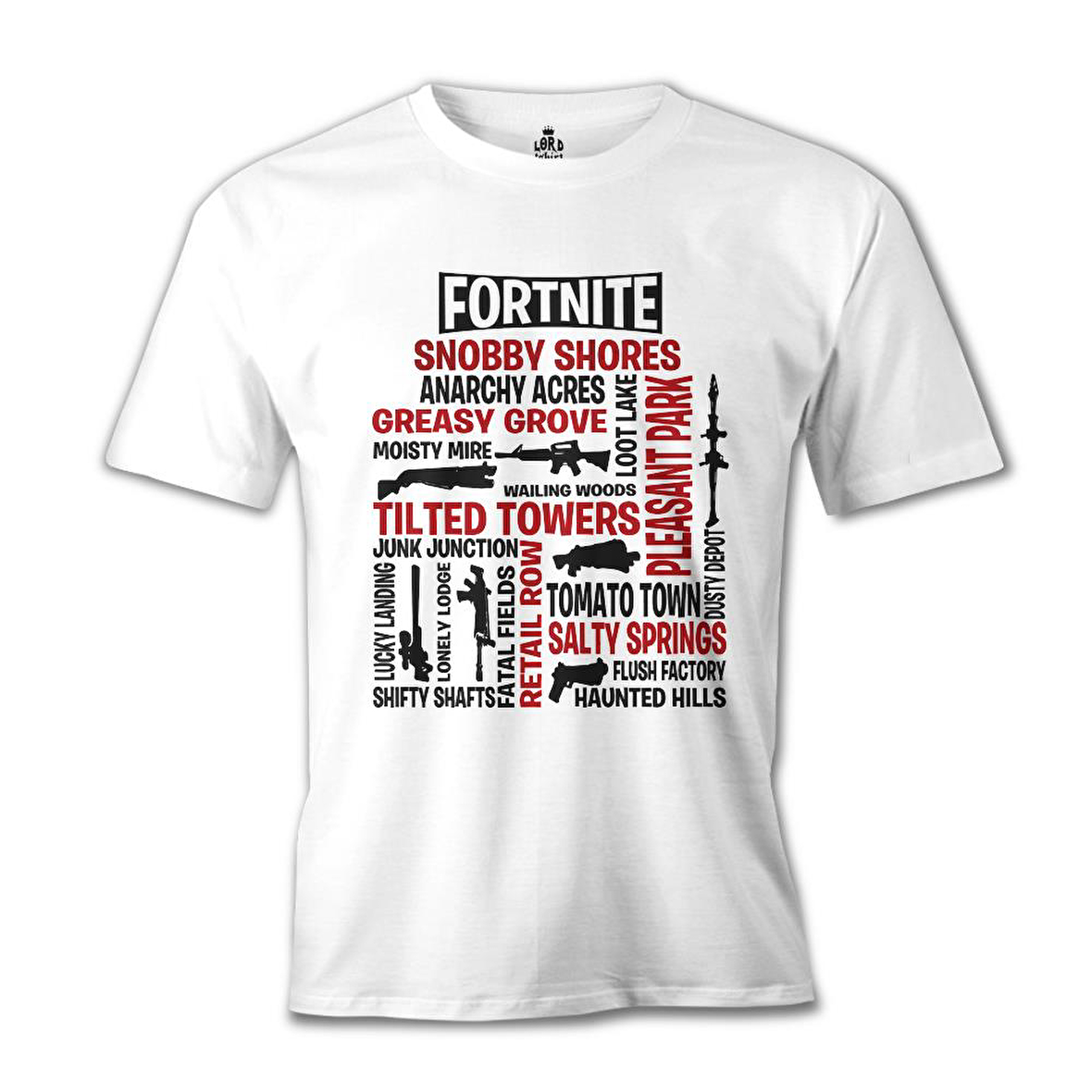 Fortnite - Guns Beyaz Erkek Tshirt