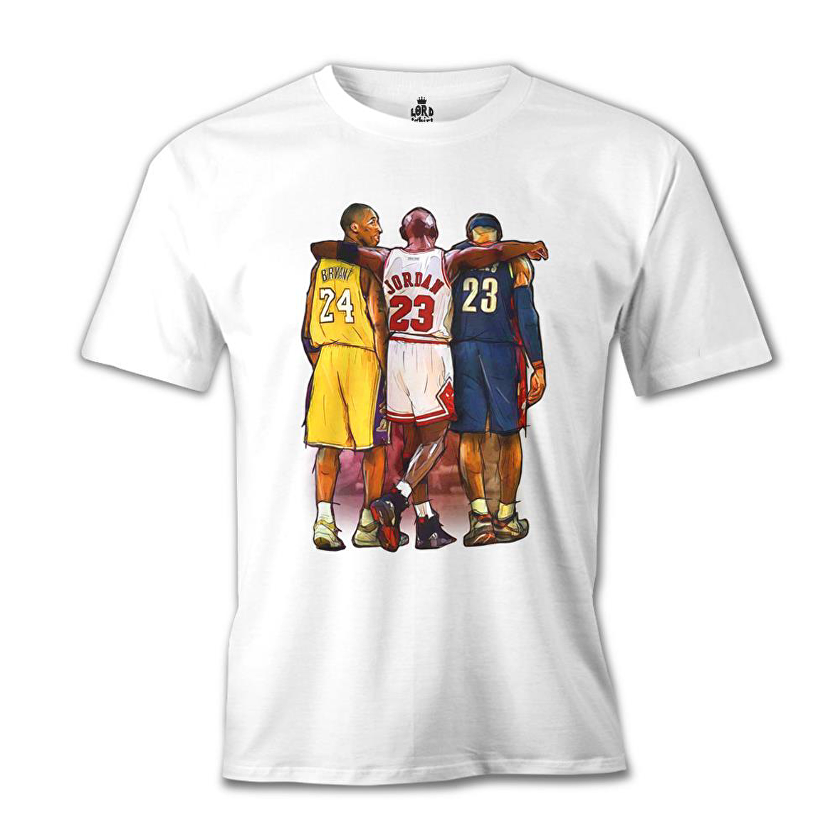 Basketball - Jordan & James & Bryant Beyaz Erkek Tshirt