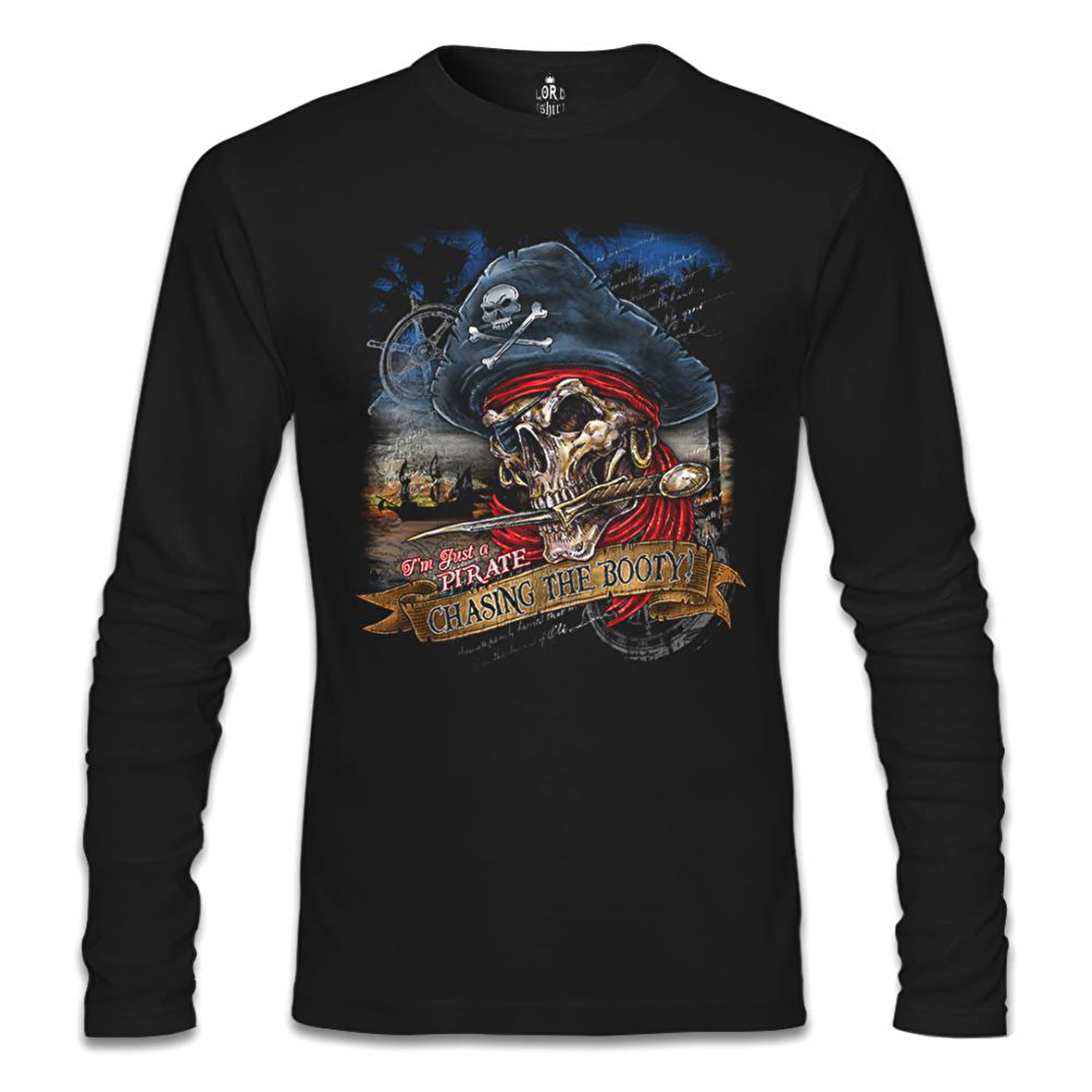 Kurukafa - Korsan Siyah Erkek Sweatshirt