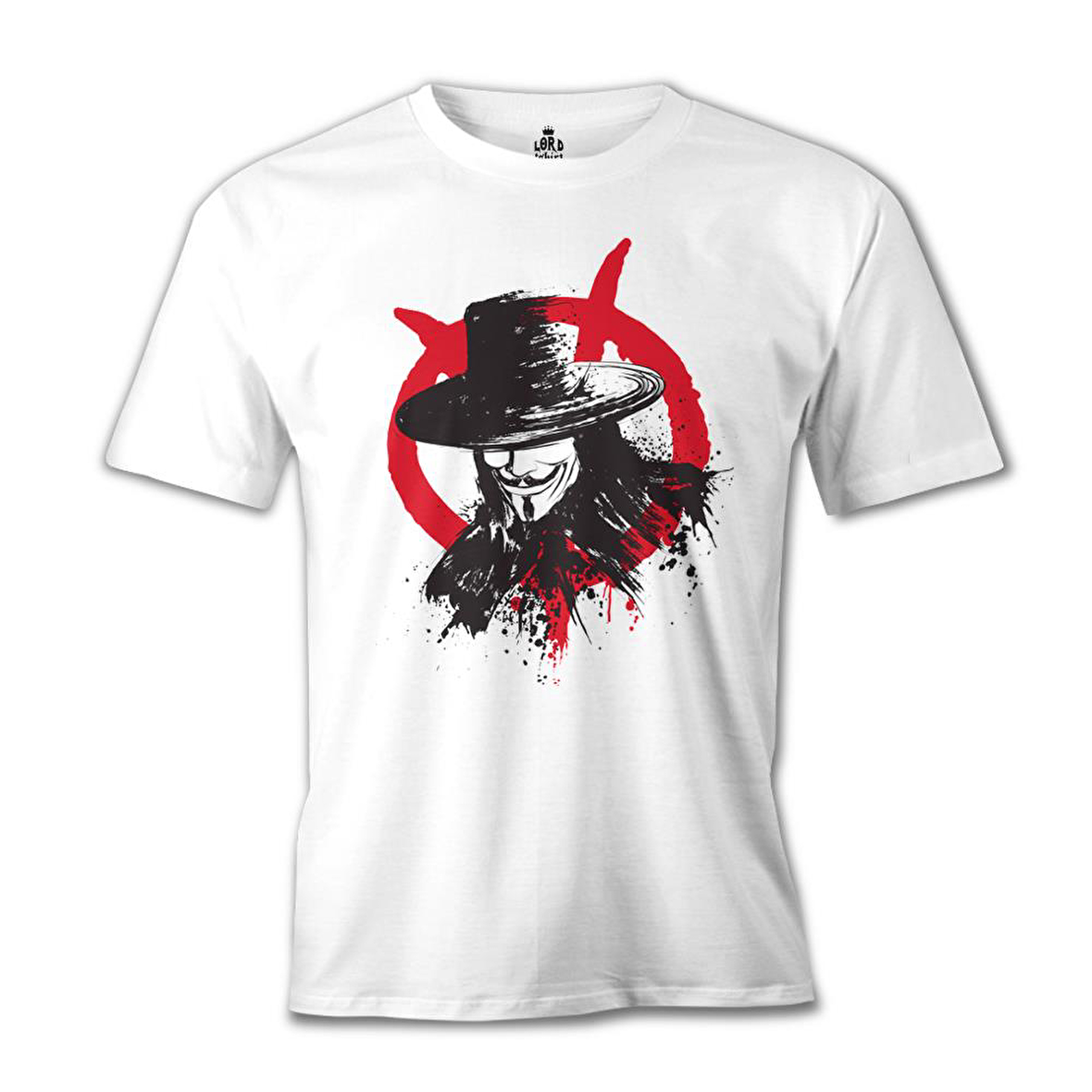 V for Vendetta - Rebel Beyaz Erkek Tshirt