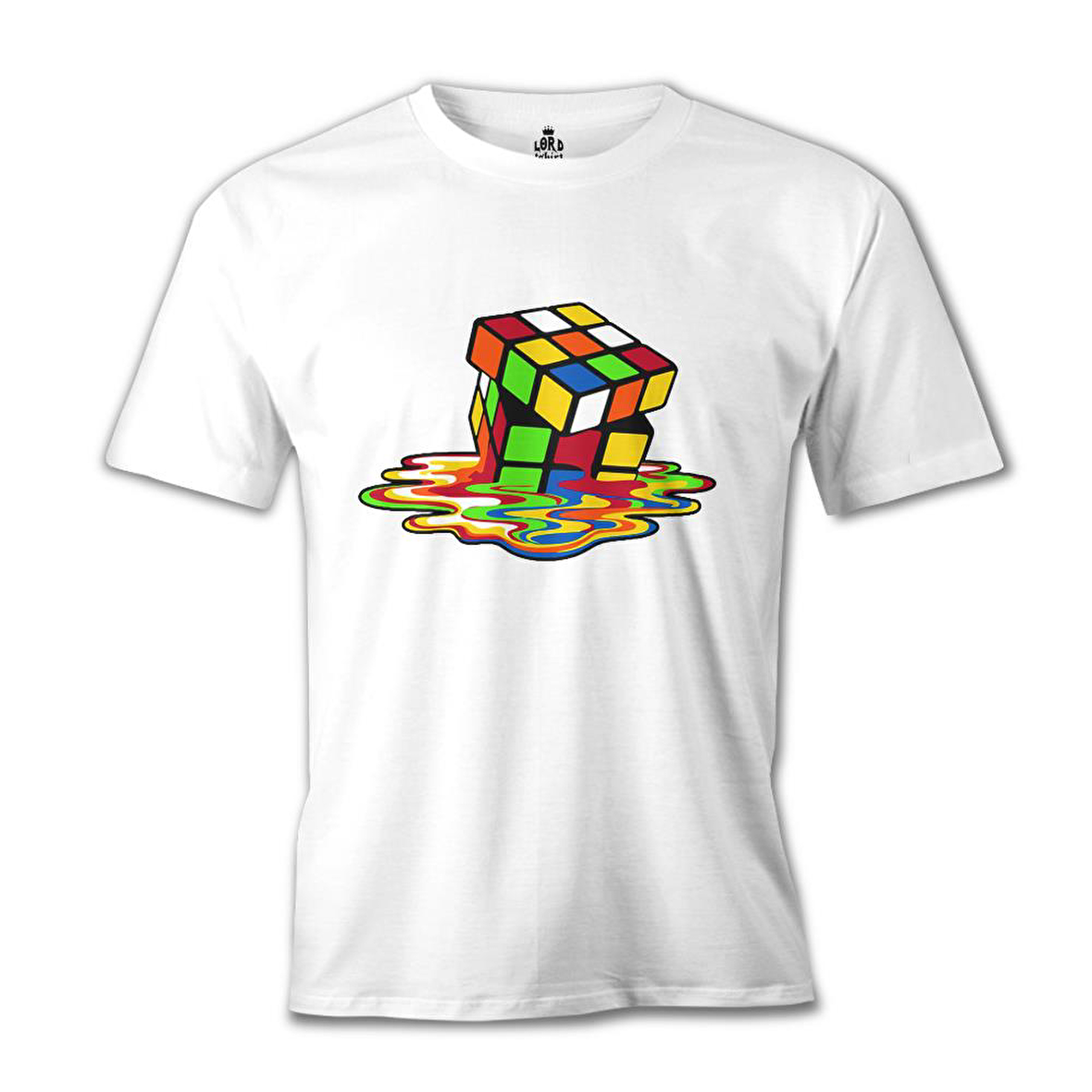 Color Cubes Beyaz Erkek Tshirt