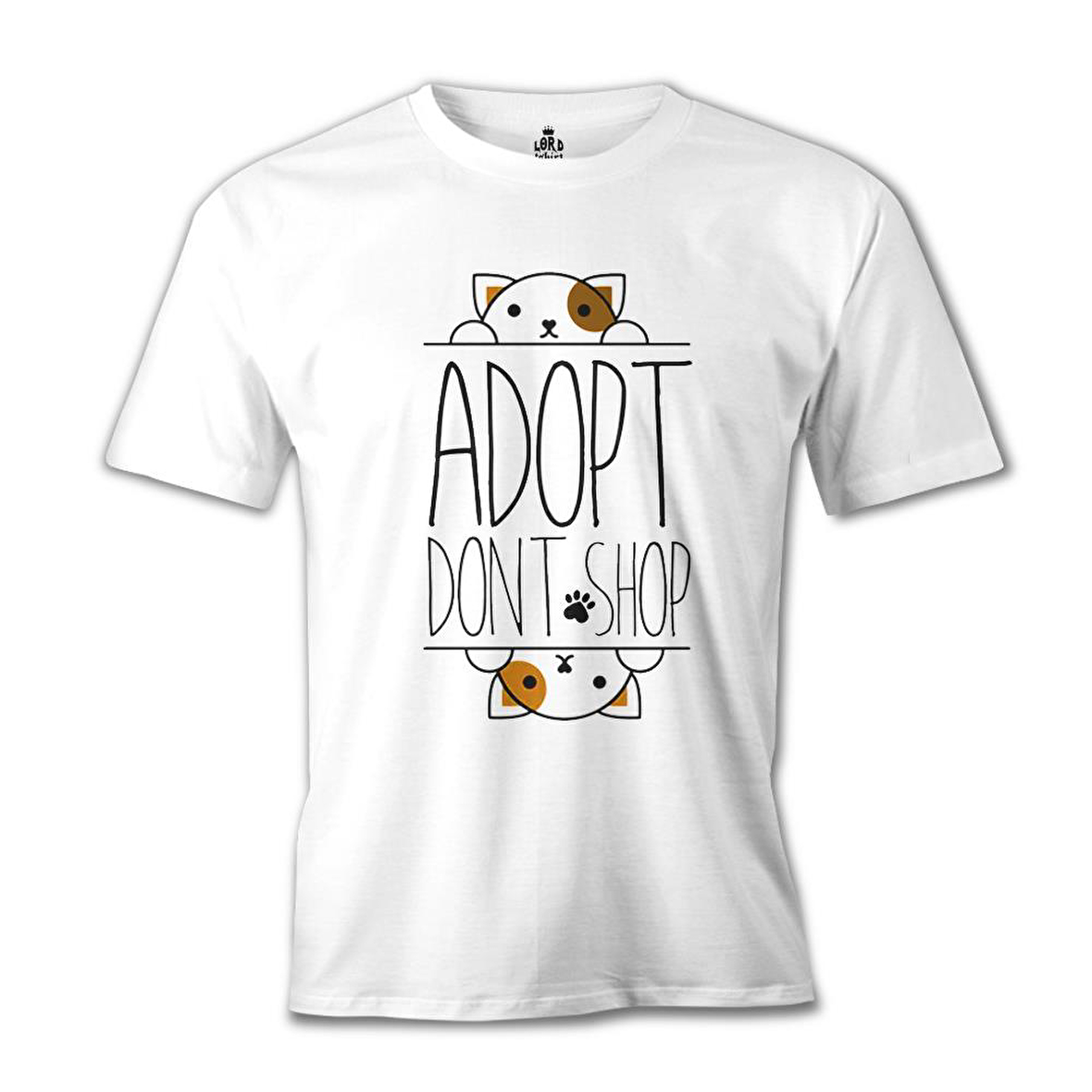 Don't Shop - Adopt Beyaz Erkek Tshirt
