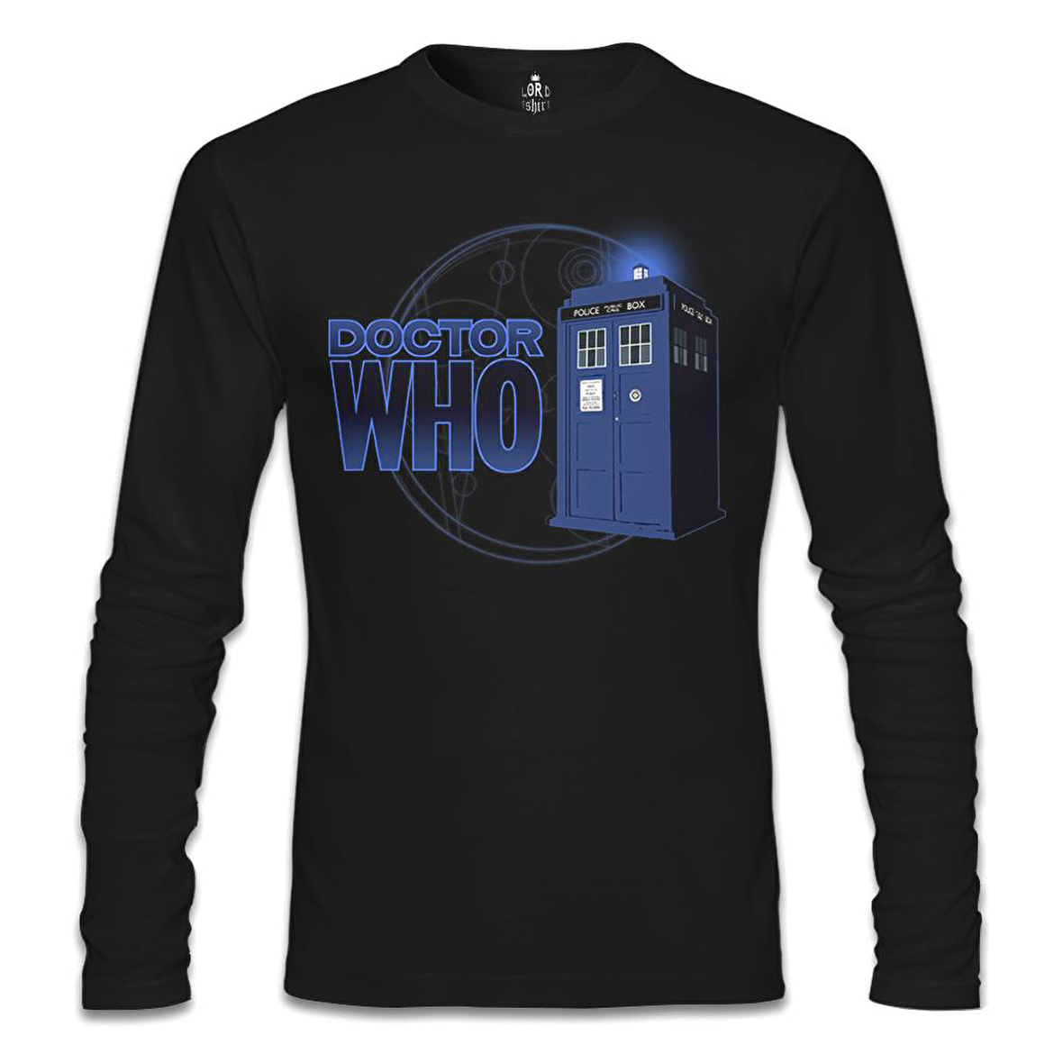 Doctor Who - Phone Box Siyah Erkek Sweatshirt