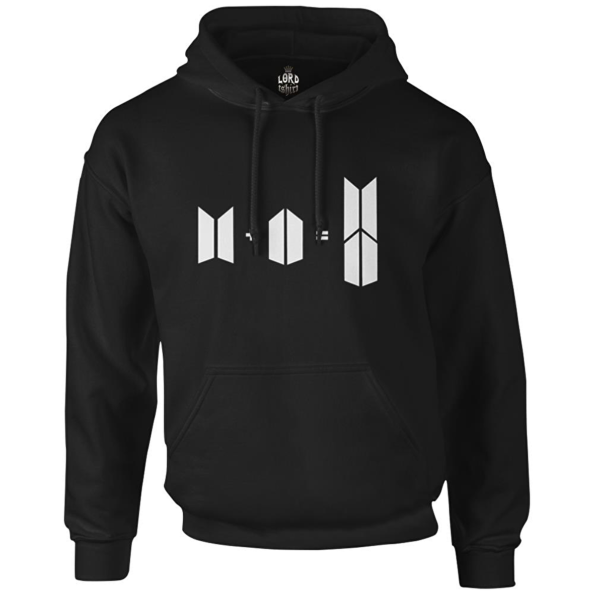 BTS -  Bts + Army Siyah Erkek Fermuarsız Kapşonlu