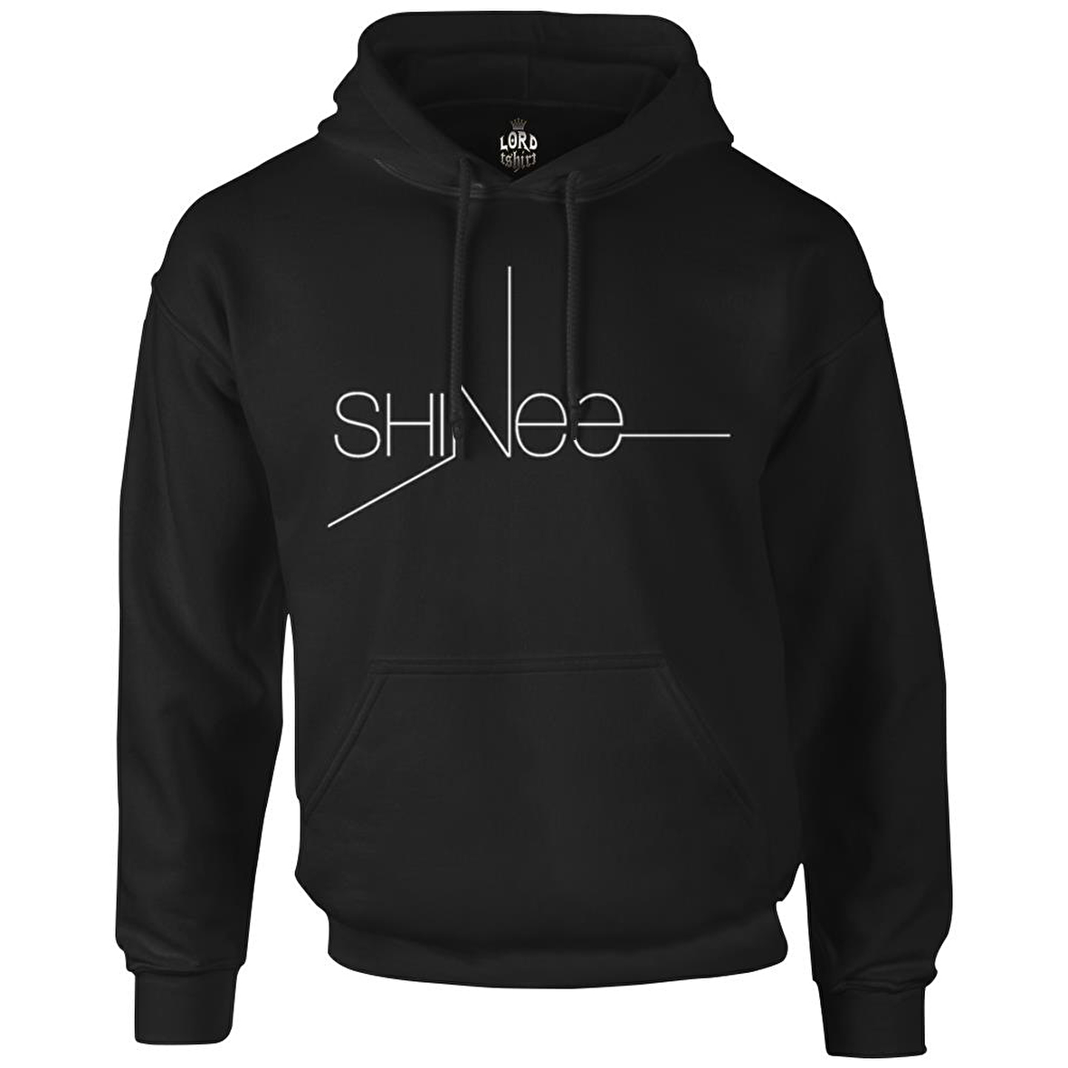 Shinee - Logo Siyah Erkek Fermuarsız Kapşonlu
