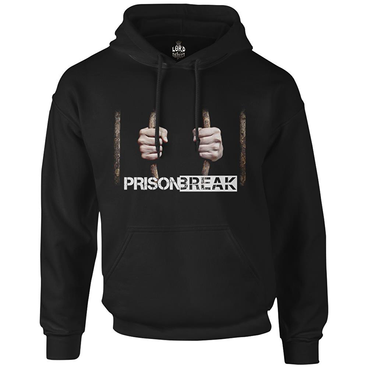 Prison Break - Behind the Bars Siyah Erkek Fermuarsız Kapşonlu