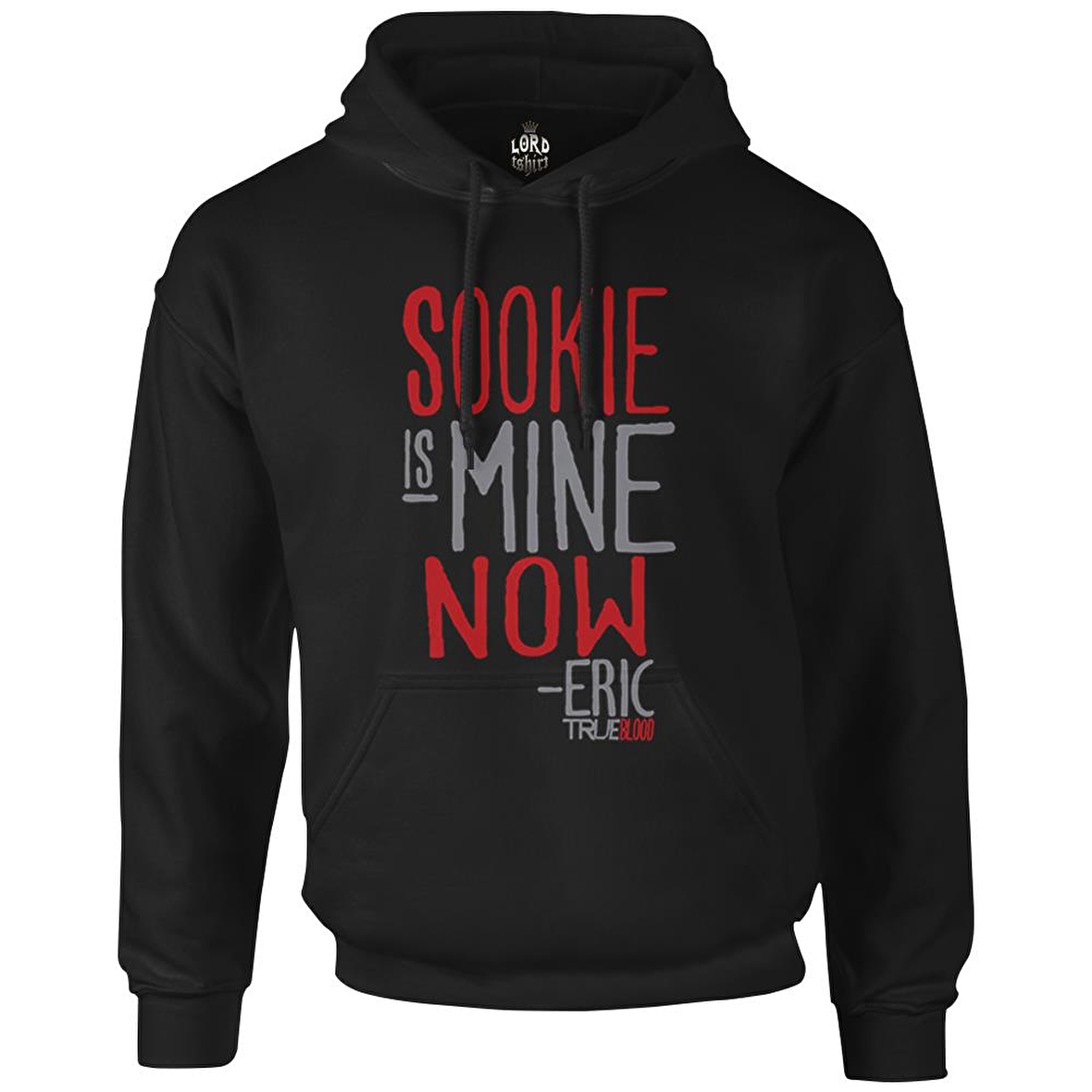 True Blood - Sookie is Mine Now Siyah Erkek Fermuarsız Kapşonlu