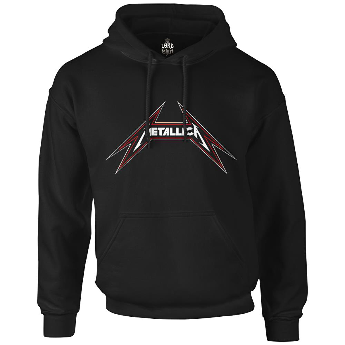 Metallica - Logo Siyah Erkek Fermuarsız Kapşonlu