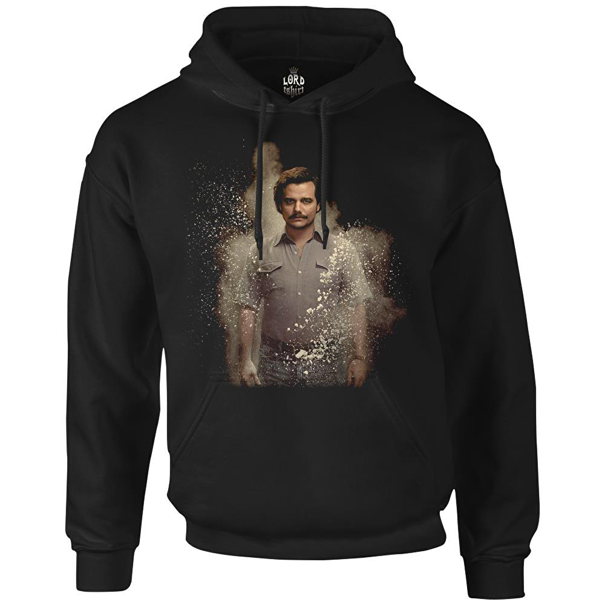 Narcos - Pablo Escobar Siyah Erkek Fermuarsız Kapşonlu