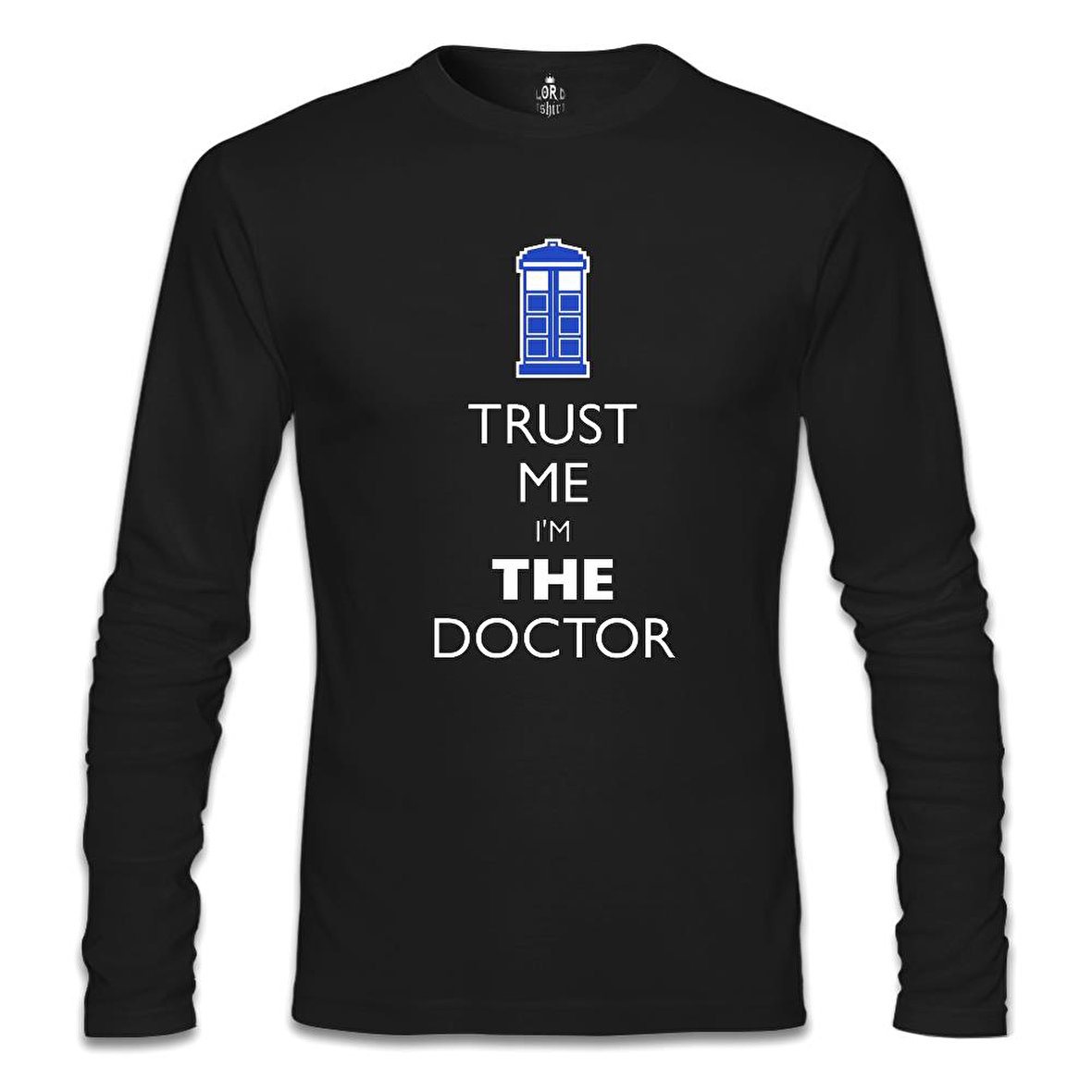 Doctor Who - Trust me I'm a Doctor Siyah Erkek Sweatshirt