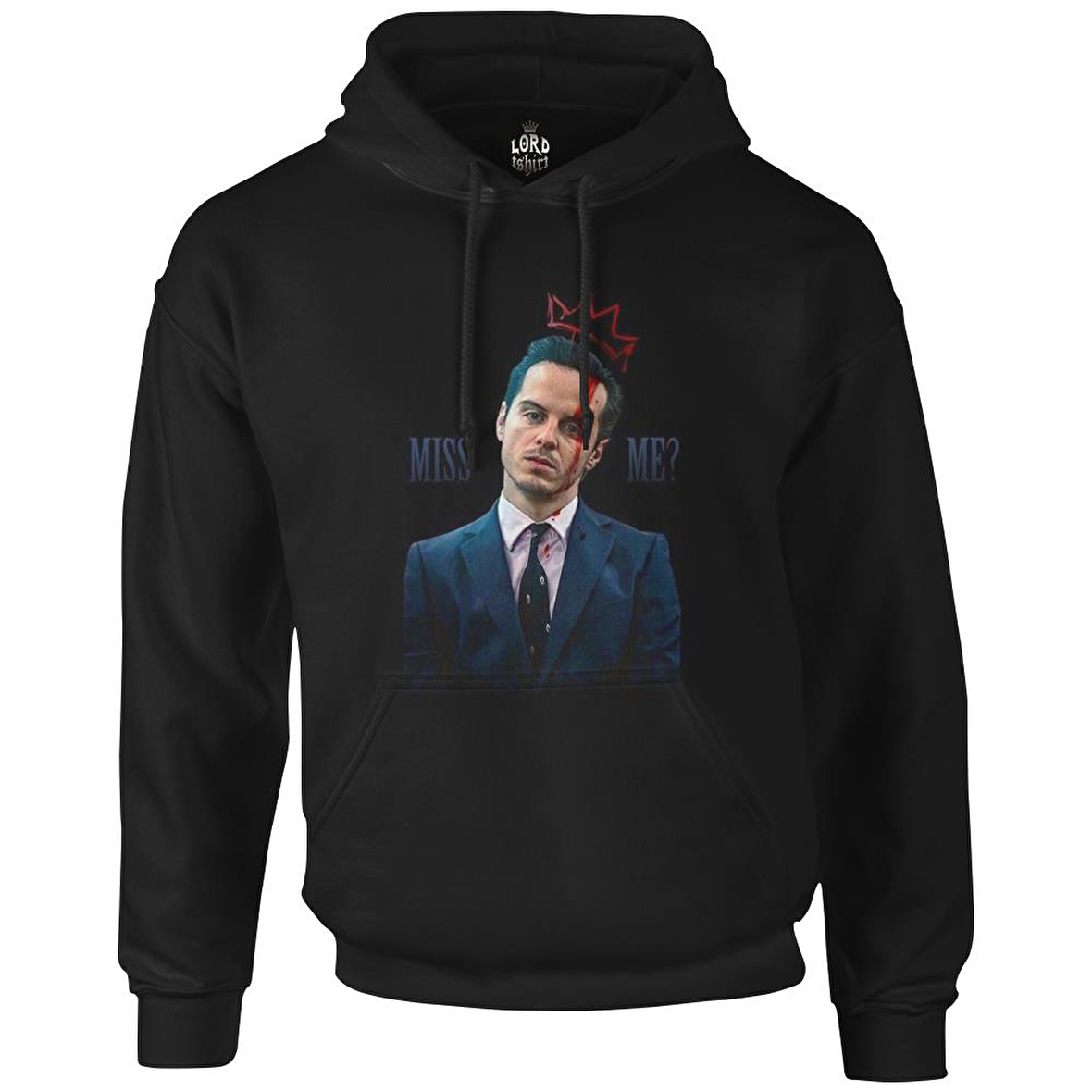 Sherlock Holmes - James Moriarty  Siyah Erkek Fermuarsız Kapşonlu