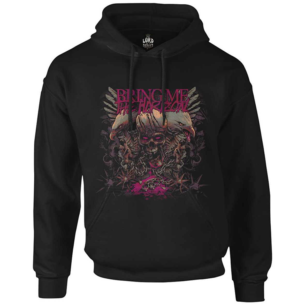 Bring me the Horizon Siyah Erkek Fermuarsız Kapşonlu