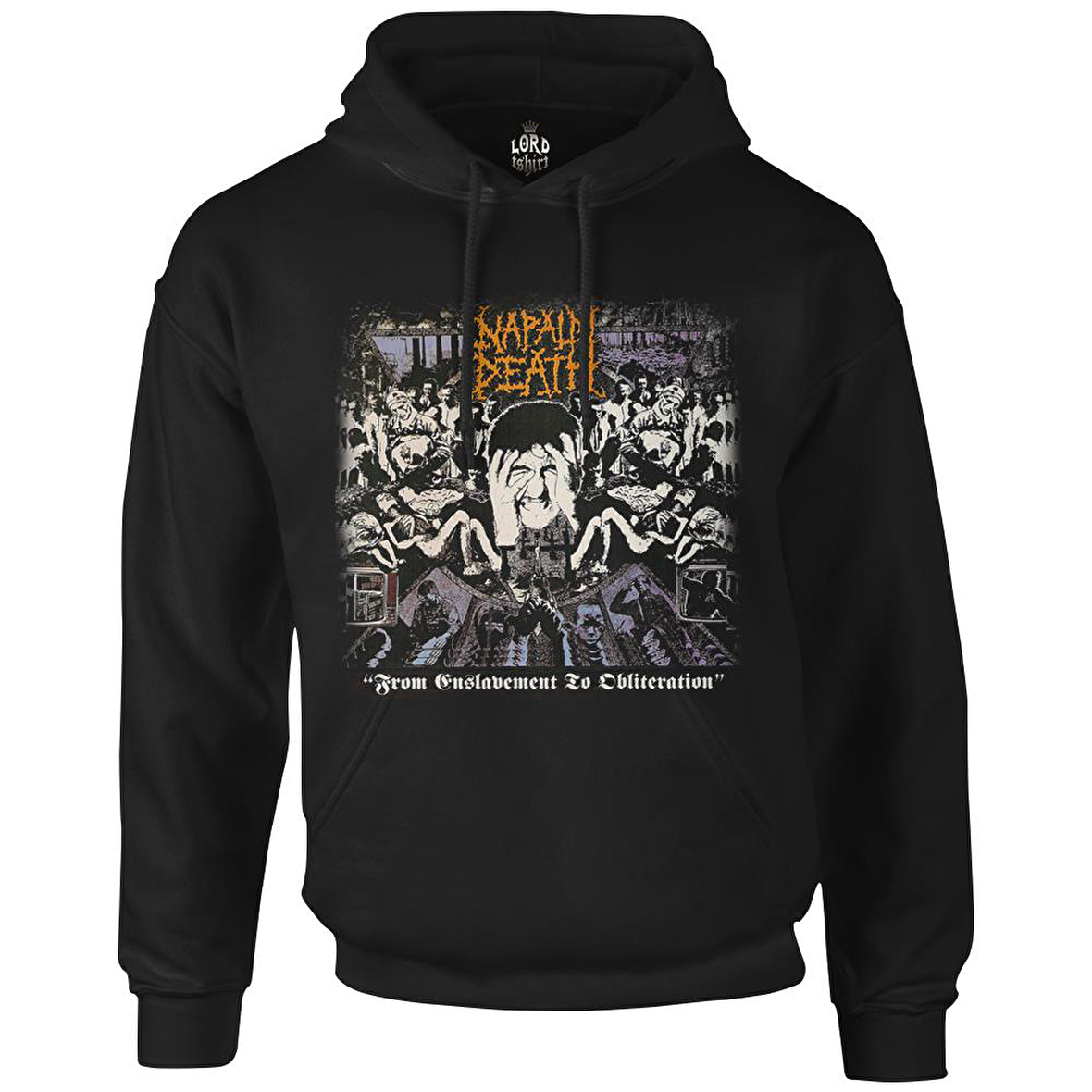 Napalm Death - From Enslavement Siyah Erkek Fermuarsız Kapşonlu