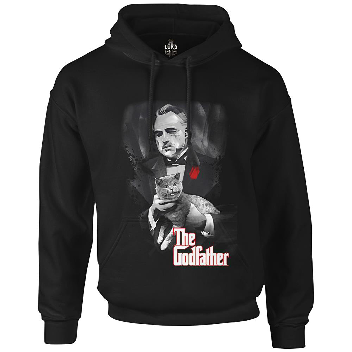 The Godfather Siyah Erkek Fermuarsız Kapşonlu