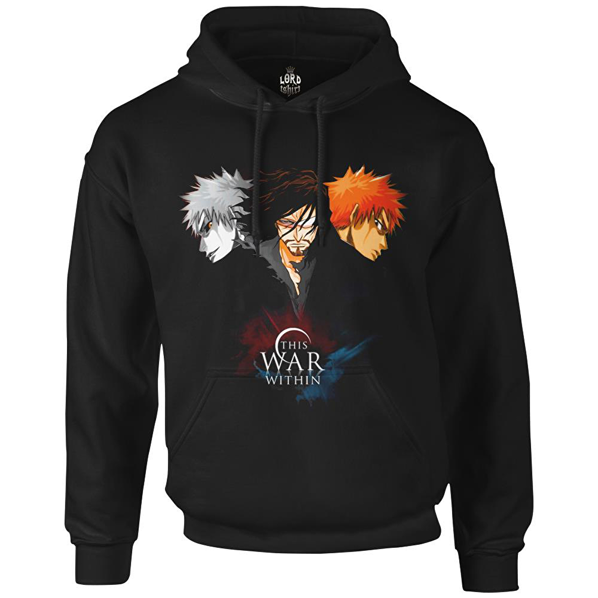 Bleach - This War Within Siyah Erkek Fermuarsız Kapşonlu