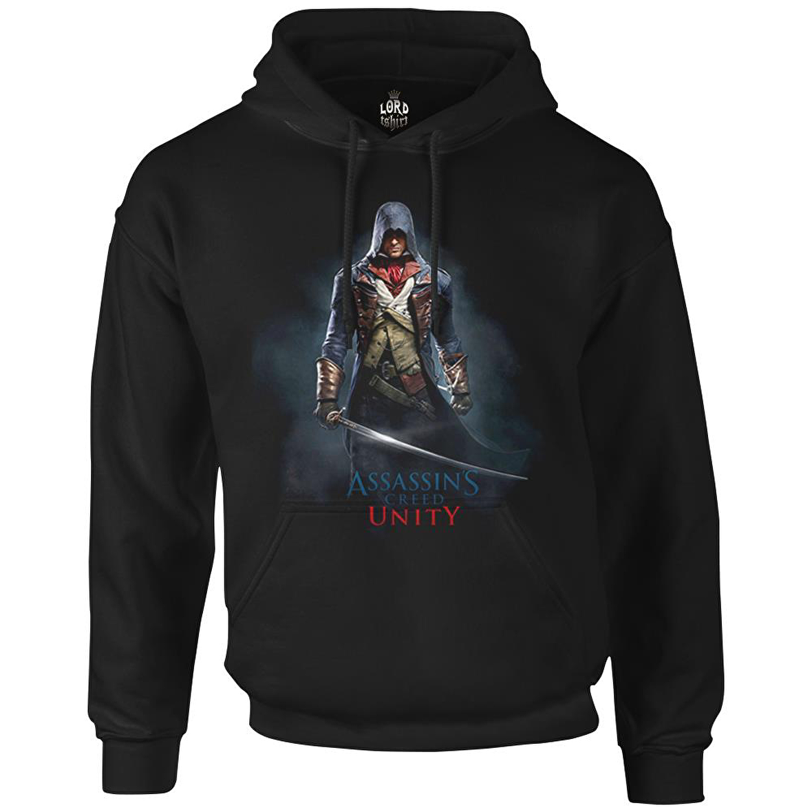 Assassin's Creed - Arno Siyah Erkek Fermuarsız Kapşonlu