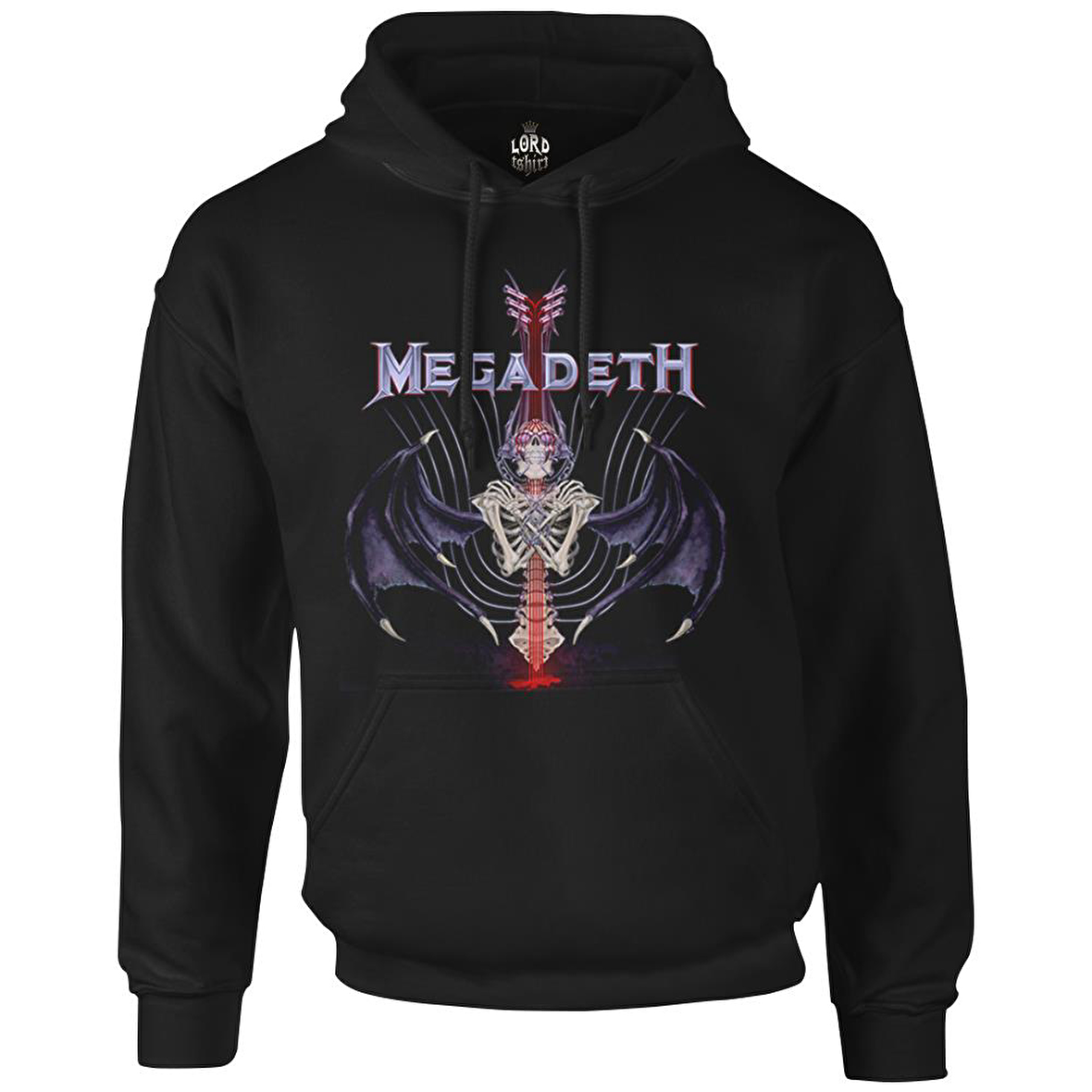 Megadeth - Vic 2 Siyah Erkek Fermuarsız Kapşonlu