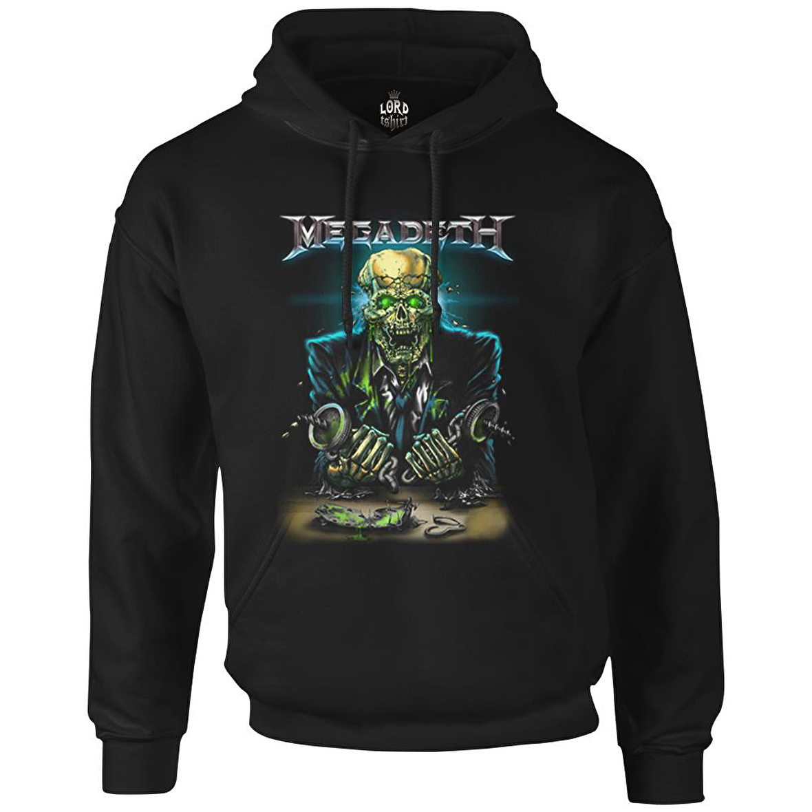 Megadeth - Vic 4 Siyah Erkek Fermuarsız Kapşonlu