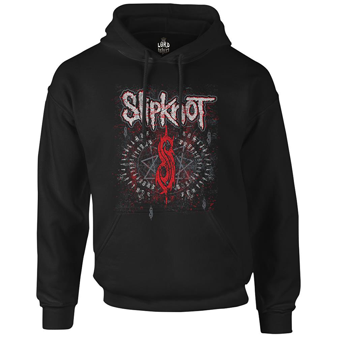 Slipknot - Logo Siyah Erkek Fermuarsız Kapşonlu