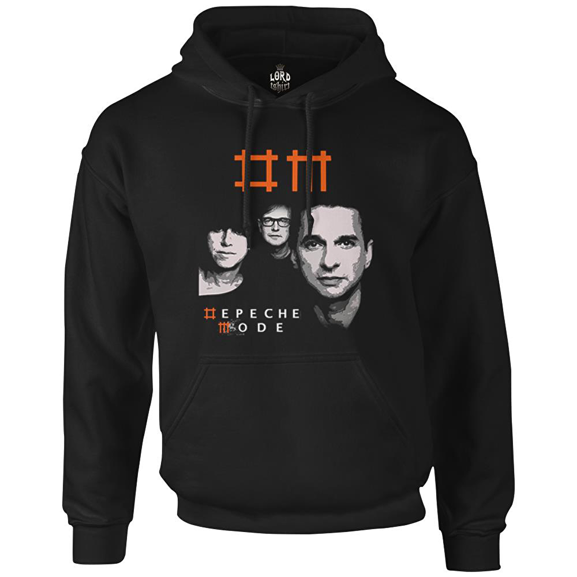 Depeche Mode Siyah Erkek Fermuarsız Kapşonlu