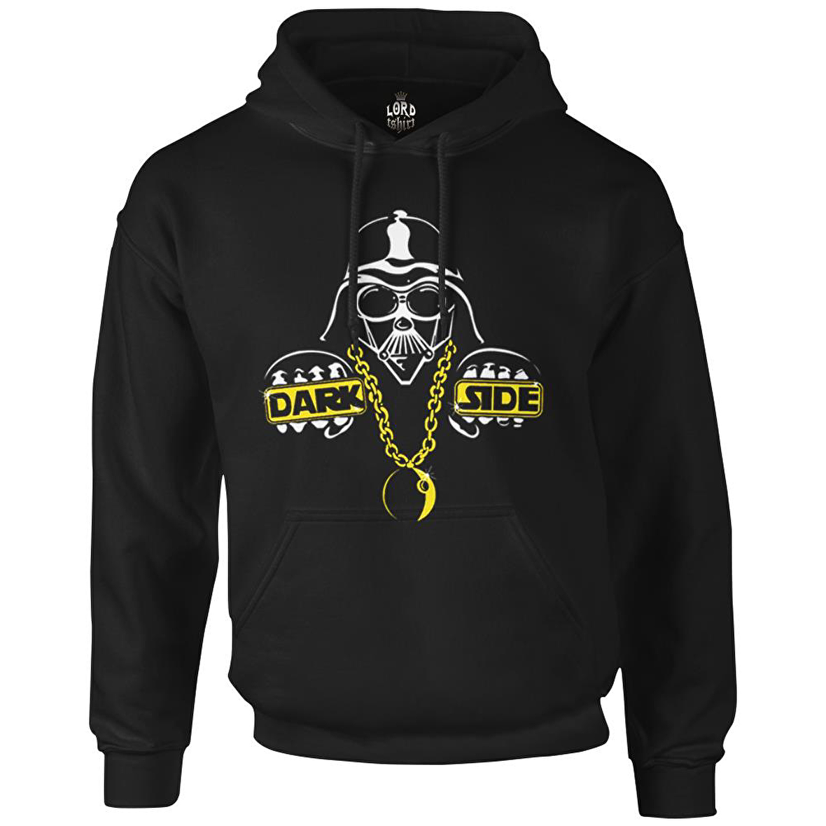 Dark Side Siyah Erkek Fermuarsız Kapşonlu