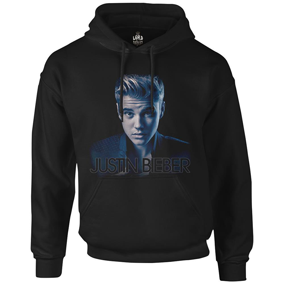 Justin Bieber 2 Siyah Erkek Fermuarsız Kapşonlu