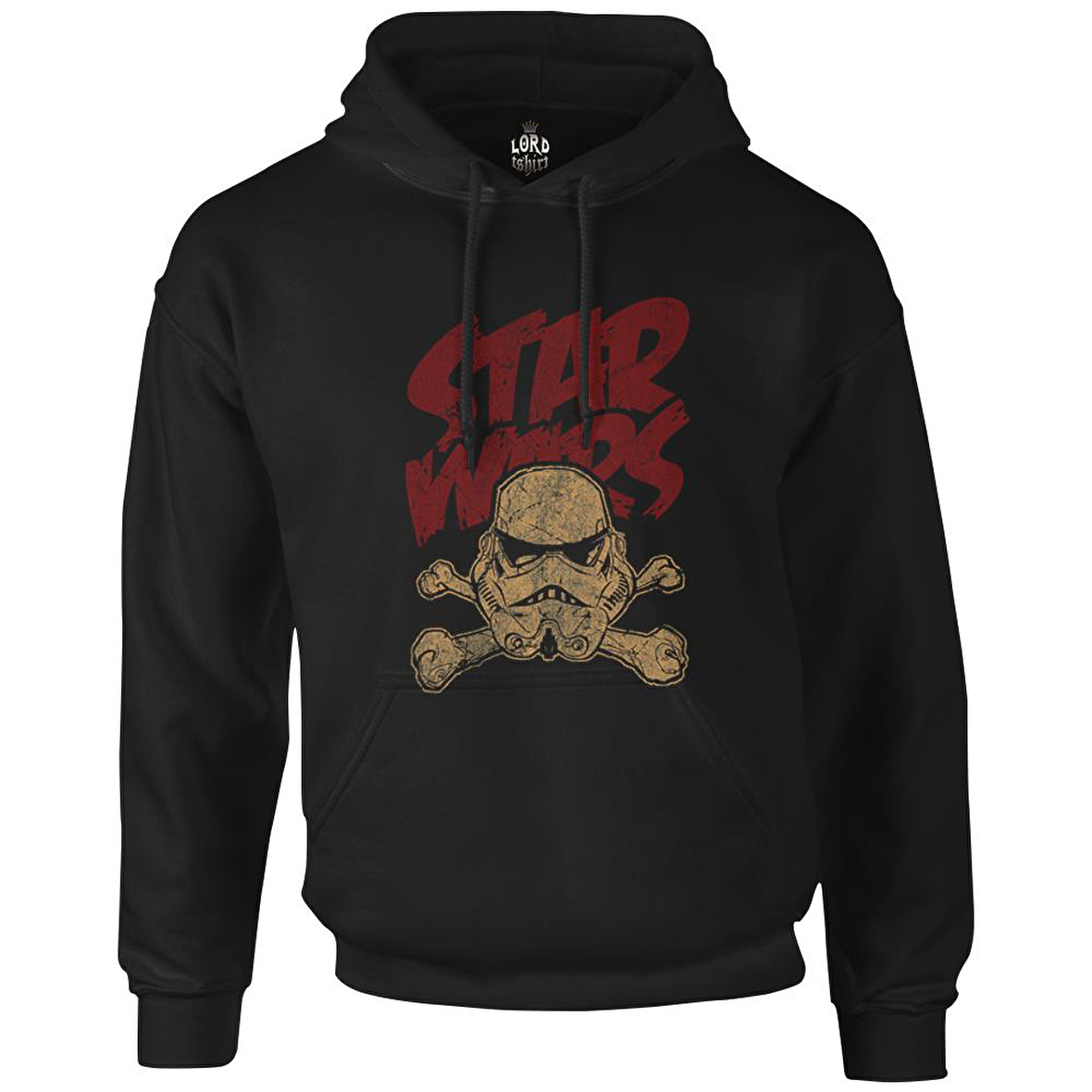 Star Wars - Stormtrooper Siyah Erkek Fermuarsız Kapşonlu