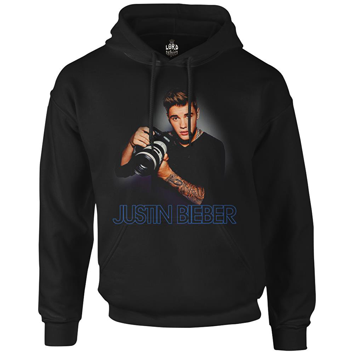 Justin Bieber - Paparazzi Siyah Erkek Fermuarsız Kapşonlu