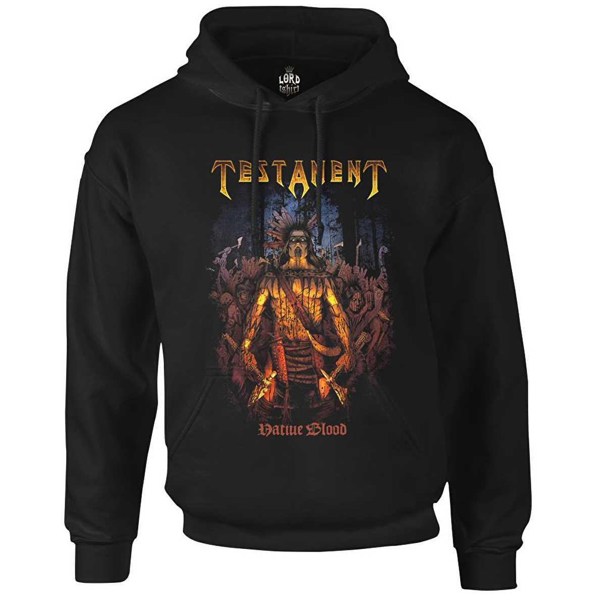 Testament - Native Blood Siyah Erkek Fermuarsız Kapşonlu