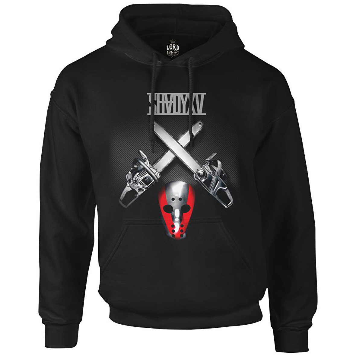 Shady XV Siyah Erkek Fermuarsız Kapşonlu
