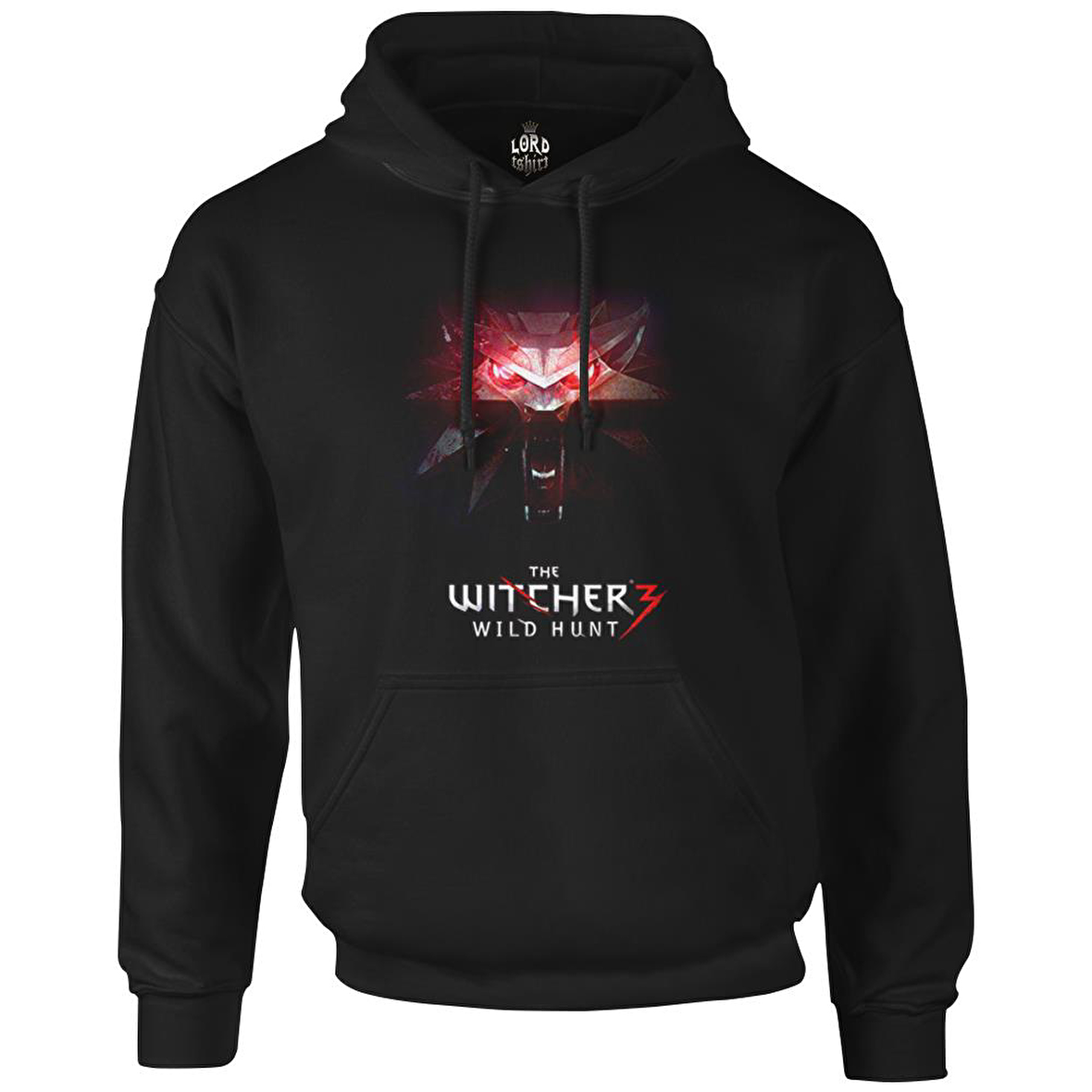 The Witcher 3 - Wild Hunt Siyah Erkek Fermuarsız Kapşonlu