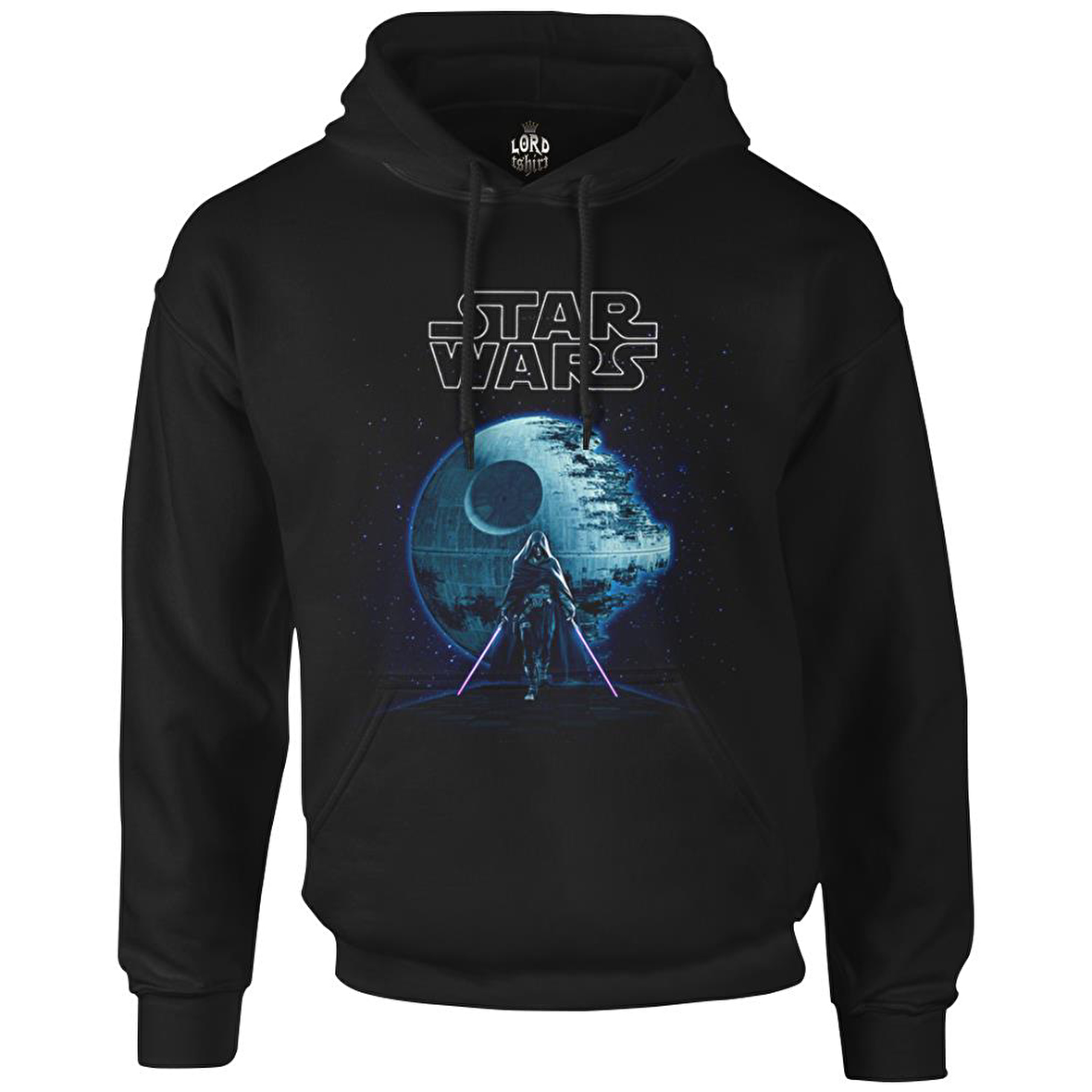 Star Wars - The Force Awakens 6 Siyah Erkek Fermuarsız Kapşonlu