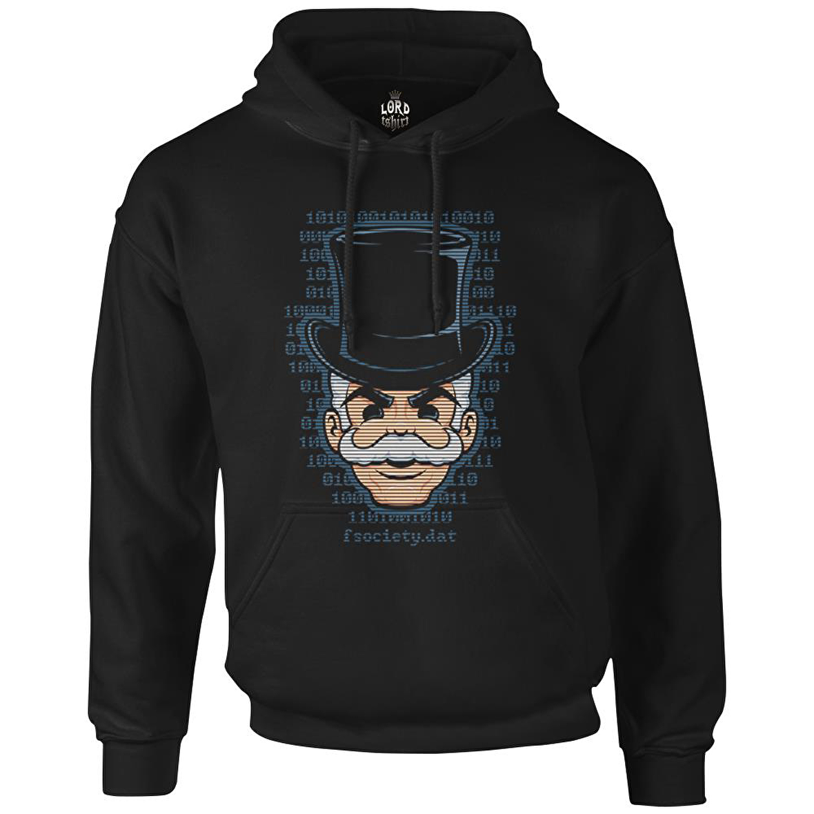 Mr. Robot - FSociety Siyah Erkek Fermuarsız Kapşonlu