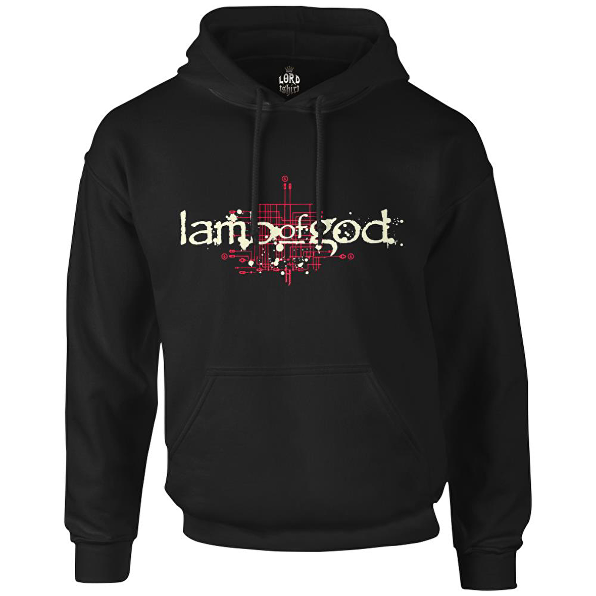 Lamb of God - Logo Siyah Erkek Fermuarsız Kapşonlu