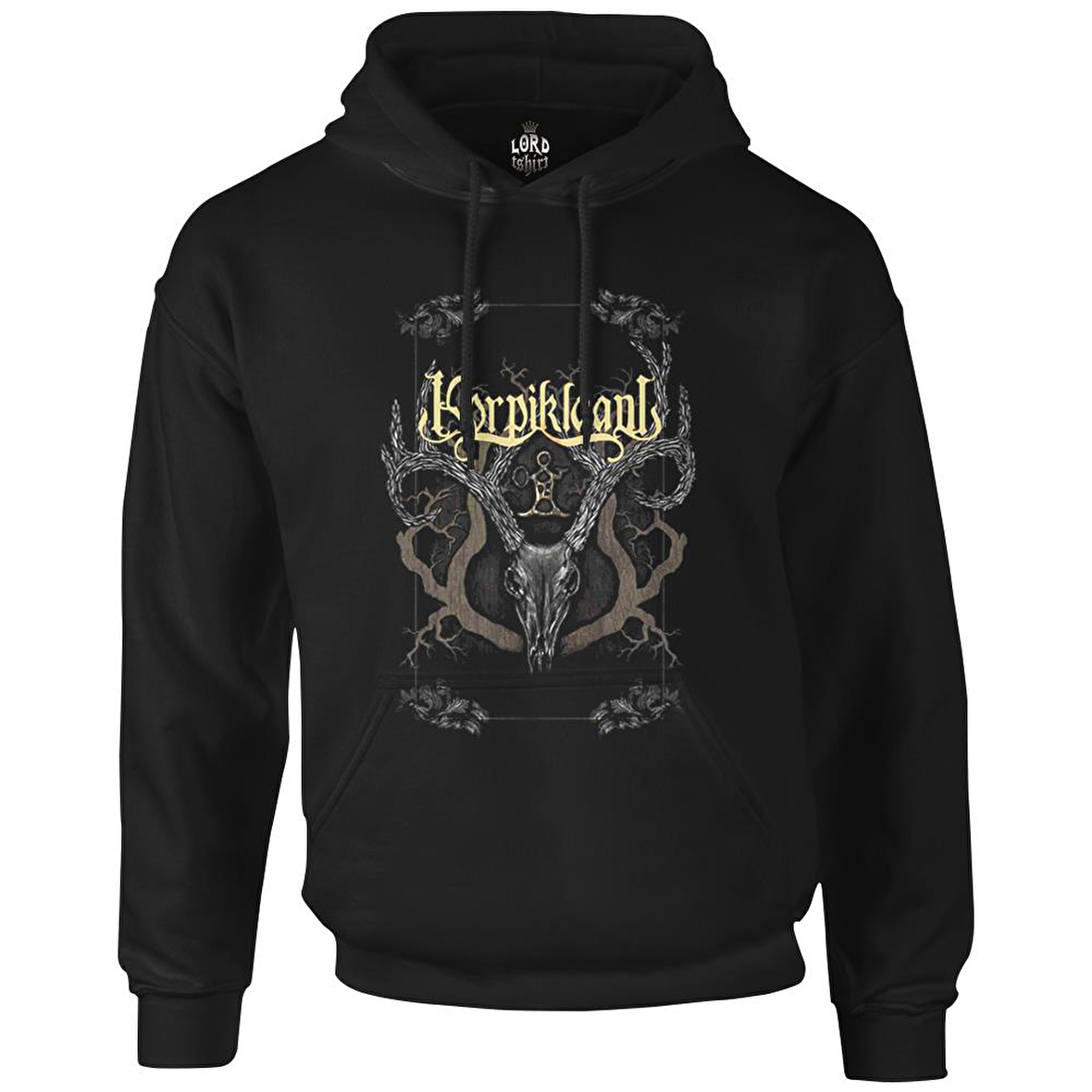 Korpiklaani - Dark Roots Siyah Erkek Fermuarsız Kapşonlu