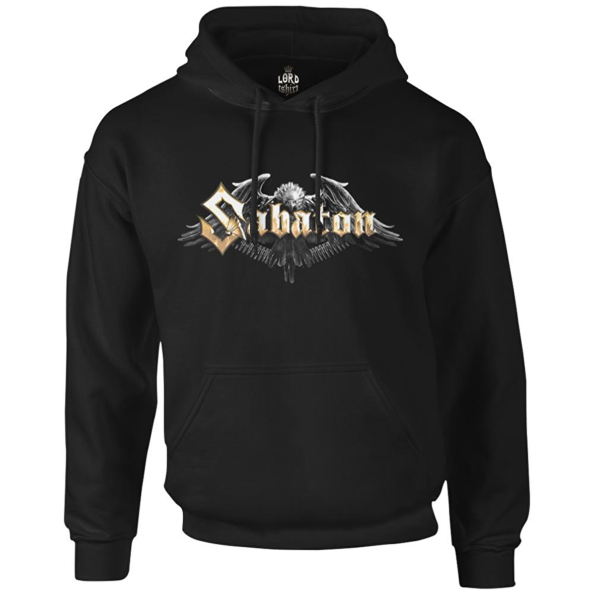 Sabaton - Logo Siyah Erkek Fermuarsız Kapşonlu