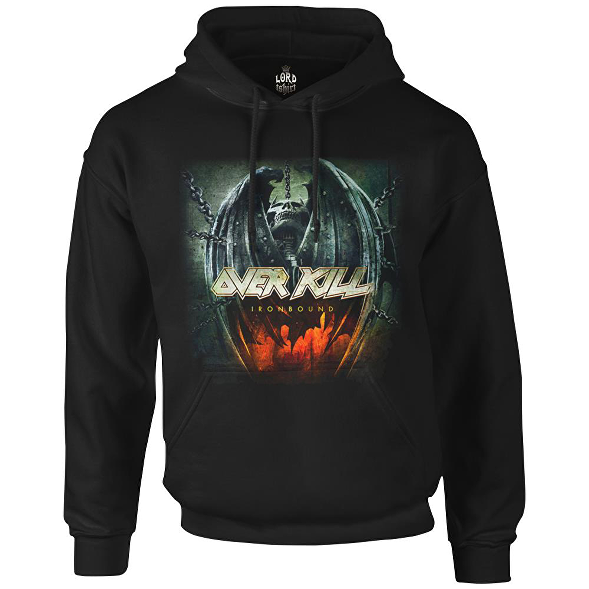 Overkill - Iron Bound Siyah Erkek Fermuarsız Kapşonlu