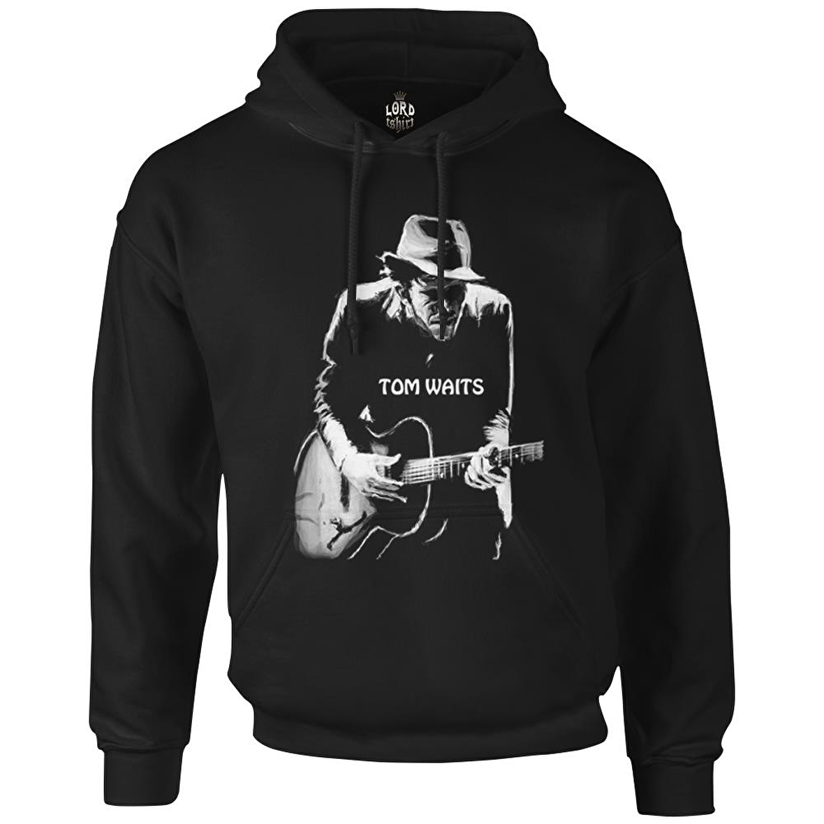Tom Waits Siyah Erkek Fermuarsız Kapşonlu