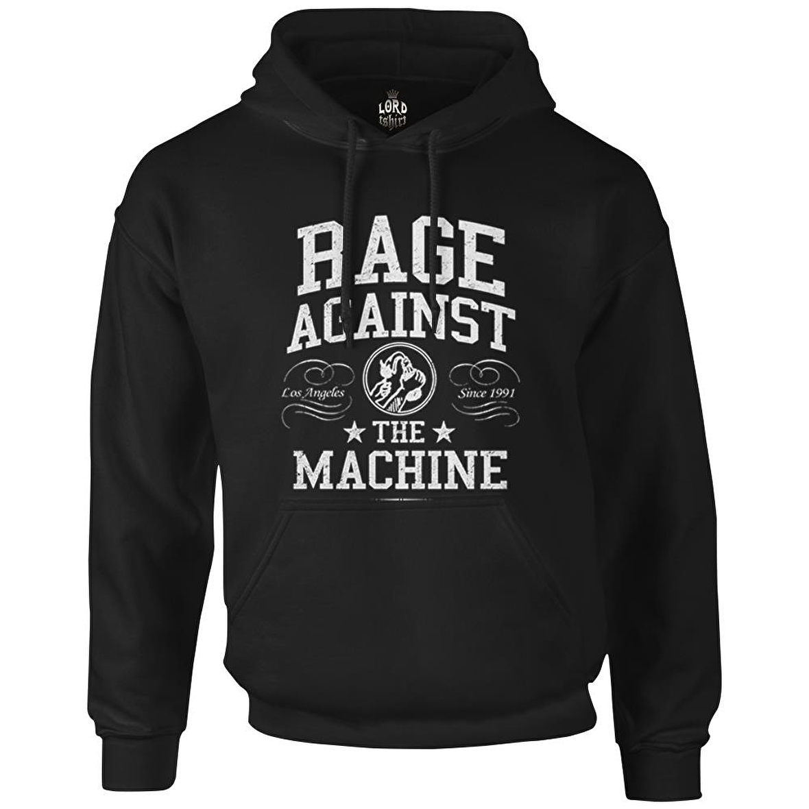 Rage Against the Machine Siyah Erkek Fermuarsız Kapşonlu
