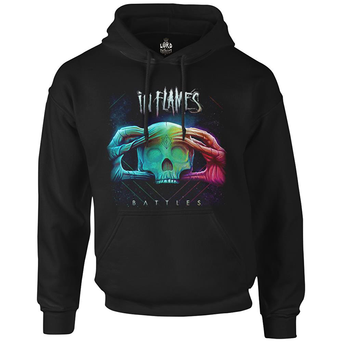 In Flames - Battles Siyah Erkek Fermuarsız Kapşonlu