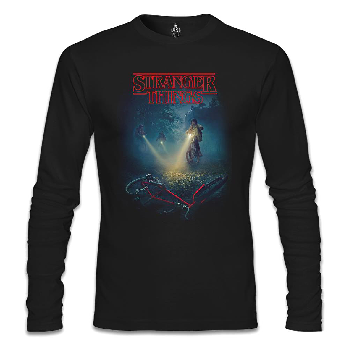 Stranger Things - Bicycle Siyah Erkek Sweatshirt