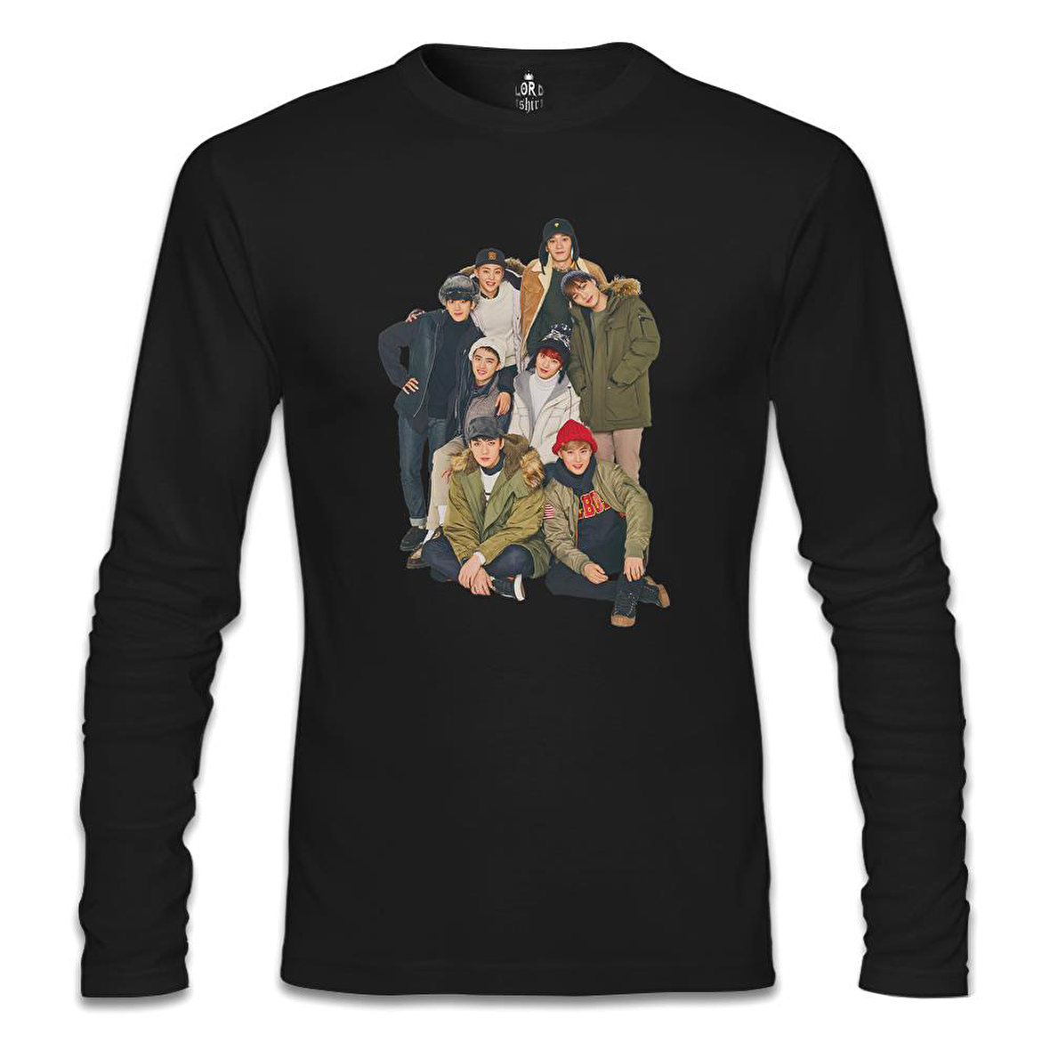 Exo - All Siyah Erkek Sweatshirt