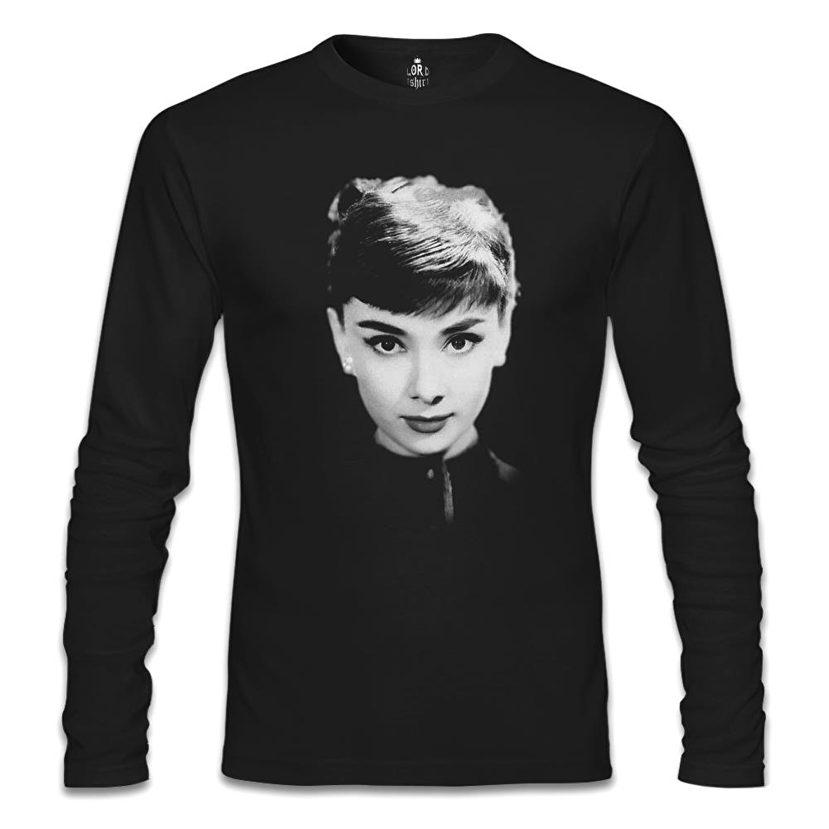Audrey Hepburn Siyah Erkek Sweatshirt