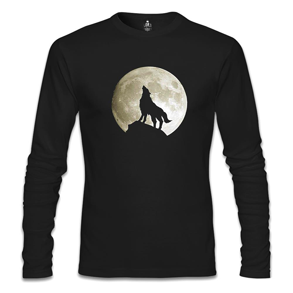 Kurt ve Ay Siyah Erkek Sweatshirt