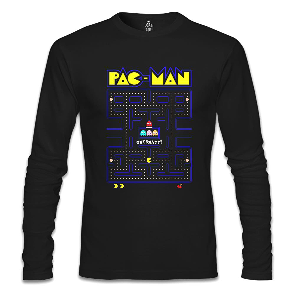 Pac-Man - Get Ready Siyah Erkek Sweatshirt