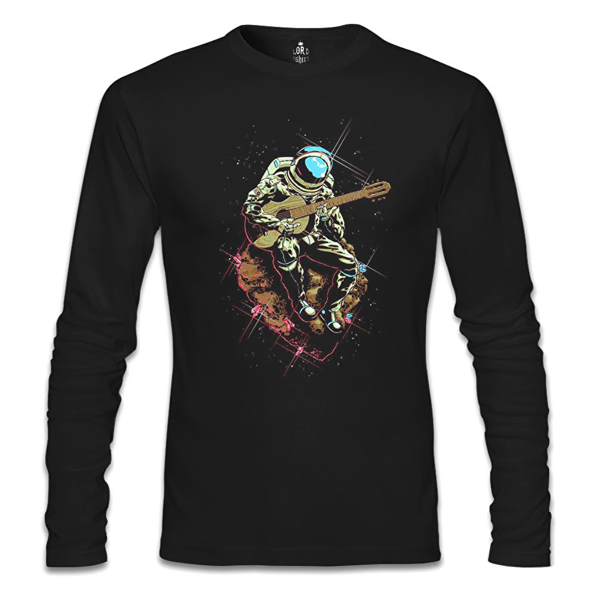 Notes in Space Siyah Erkek Sweatshirt